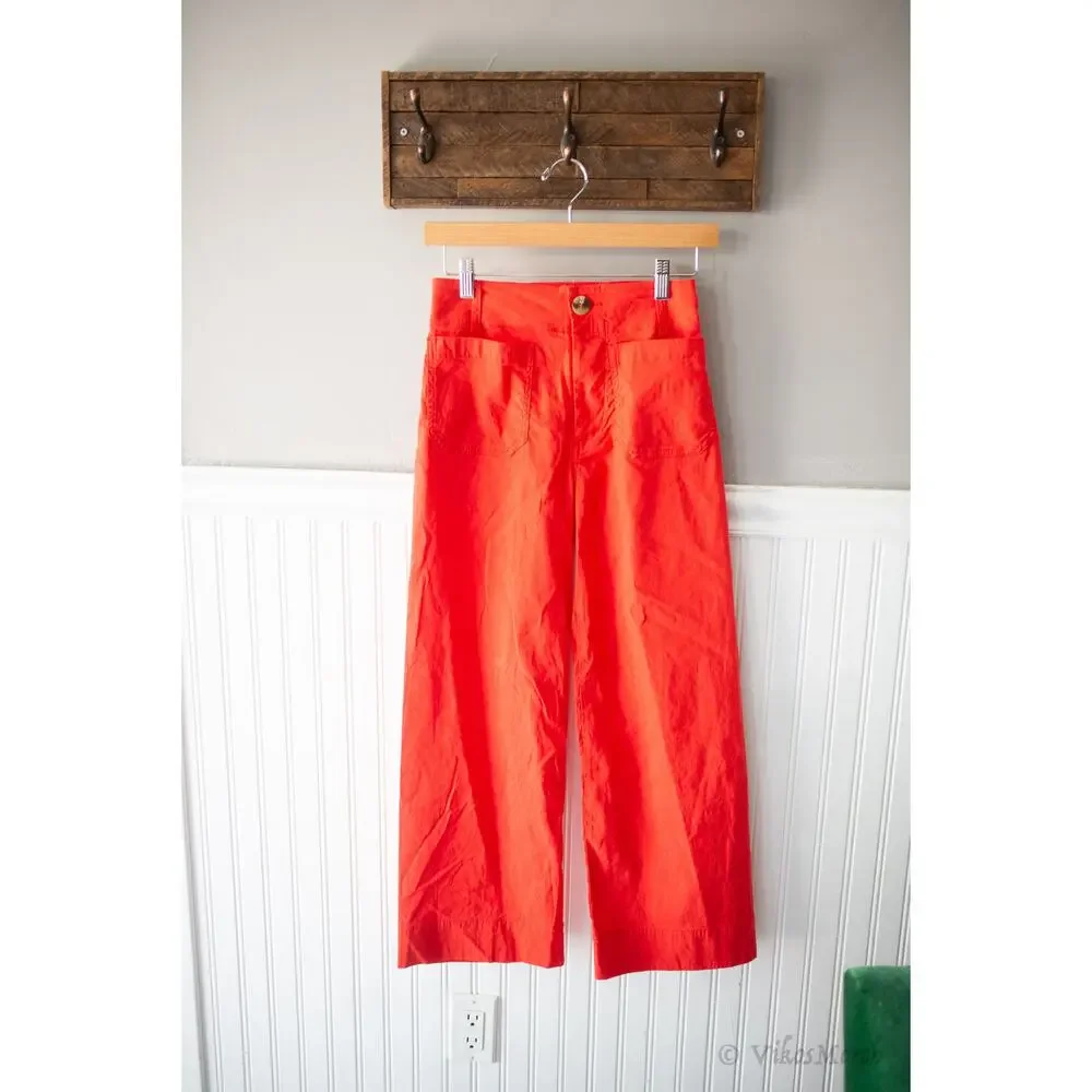 Anthropologie The Colette Cropped Wide-Leg Pants by Maeve 24 - Picture 2 of 4